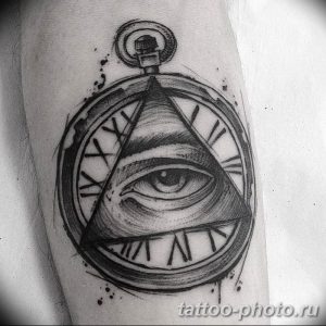 фото рисунка тату глаз в треугольнике 27.11.2018 №180 - tattoo of eyes - tattoo-photo.ru