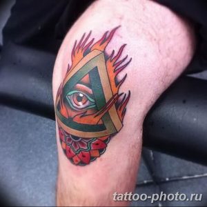 фото рисунка тату глаз в треугольнике 27.11.2018 №186 - tattoo of eyes - tattoo-photo.ru
