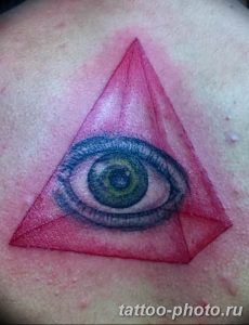 фото рисунка тату глаз в треугольнике 27.11.2018 №191 - tattoo of eyes - tattoo-photo.ru