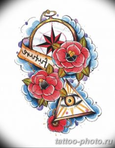 фото рисунка тату глаз в треугольнике 27.11.2018 №195 - tattoo of eyes - tattoo-photo.ru