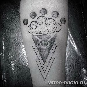 фото рисунка тату глаз в треугольнике 27.11.2018 №200 - tattoo of eyes - tattoo-photo.ru