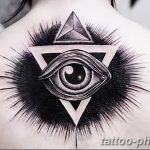 фото рисунка тату глаз в треугольнике 27.11.2018 №204 - tattoo of eyes - tattoo-photo.ru