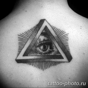 фото рисунка тату глаз в треугольнике 27.11.2018 №205 - tattoo of eyes - tattoo-photo.ru