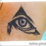 фото рисунка тату глаз в треугольнике 27.11.2018 №207 - tattoo of eyes - tattoo-photo.ru