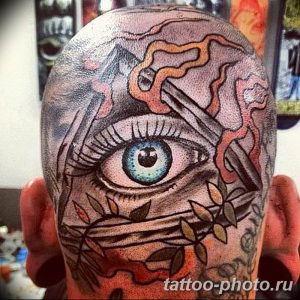 фото рисунка тату глаз в треугольнике 27.11.2018 №208 - tattoo of eyes - tattoo-photo.ru