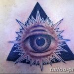 фото рисунка тату глаз в треугольнике 27.11.2018 №210 - tattoo of eyes - tattoo-photo.ru