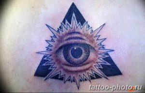 фото рисунка тату глаз в треугольнике 27.11.2018 №210 - tattoo of eyes - tattoo-photo.ru