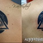 фото рисунка тату глаз в треугольнике 27.11.2018 №212 - tattoo of eyes - tattoo-photo.ru