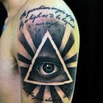 фото рисунка тату глаз в треугольнике 27.11.2018 №217 - tattoo of eyes - tattoo-photo.ru
