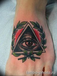 фото рисунка тату глаз в треугольнике 27.11.2018 №218 - tattoo of eyes - tattoo-photo.ru