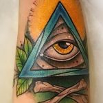 фото рисунка тату глаз в треугольнике 27.11.2018 №219 - tattoo of eyes - tattoo-photo.ru