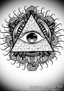 фото рисунка тату глаз в треугольнике 27.11.2018 №222 - tattoo of eyes - tattoo-photo.ru