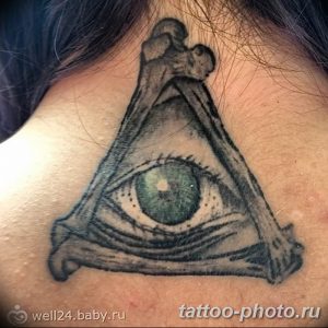 фото рисунка тату глаз в треугольнике 27.11.2018 №225 - tattoo of eyes - tattoo-photo.ru