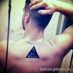 фото рисунка тату глаз в треугольнике 27.11.2018 №233 - tattoo of eyes - tattoo-photo.ru