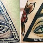 фото рисунка тату глаз в треугольнике 27.11.2018 №235 - tattoo of eyes - tattoo-photo.ru