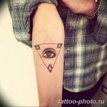 фото рисунка тату глаз в треугольнике 27.11.2018 №236 - tattoo of eyes - tattoo-photo.ru