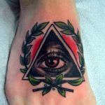 фото рисунка тату глаз в треугольнике 27.11.2018 №238 - tattoo of eyes - tattoo-photo.ru
