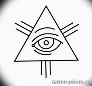фото рисунка тату глаз в треугольнике 27.11.2018 №250 - tattoo of eyes - tattoo-photo.ru