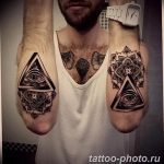 фото рисунка тату глаз в треугольнике 27.11.2018 №254 - tattoo of eyes - tattoo-photo.ru