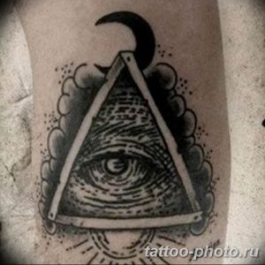 фото рисунка тату глаз в треугольнике 27.11.2018 №260 - tattoo of eyes - tattoo-photo.ru