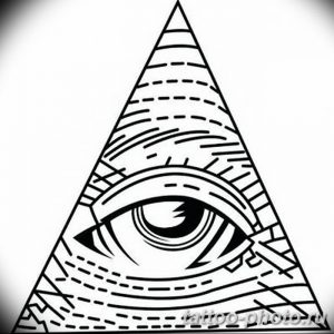 фото рисунка тату глаз в треугольнике 27.11.2018 №269 - tattoo of eyes - tattoo-photo.ru