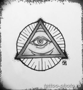 фото рисунка тату глаз в треугольнике 27.11.2018 №270 - tattoo of eyes - tattoo-photo.ru