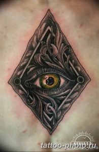 фото рисунка тату глаз в треугольнике 27.11.2018 №271 - tattoo of eyes - tattoo-photo.ru
