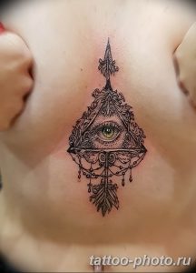 фото рисунка тату глаз в треугольнике 27.11.2018 №274 - tattoo of eyes - tattoo-photo.ru