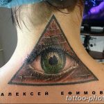 фото рисунка тату глаз в треугольнике 27.11.2018 №276 - tattoo of eyes - tattoo-photo.ru