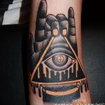 фото рисунка тату глаз в треугольнике 27.11.2018 №277 - tattoo of eyes - tattoo-photo.ru