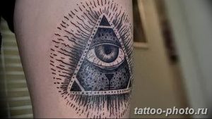фото рисунка тату глаз в треугольнике 27.11.2018 №283 - tattoo of eyes - tattoo-photo.ru