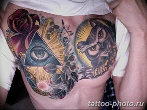 фото рисунка тату глаз в треугольнике 27.11.2018 №285 - tattoo of eyes - tattoo-photo.ru