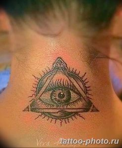 фото рисунка тату глаз в треугольнике 27.11.2018 №289 - tattoo of eyes - tattoo-photo.ru