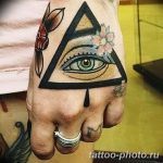 фото рисунка тату глаз в треугольнике 27.11.2018 №298 - tattoo of eyes - tattoo-photo.ru