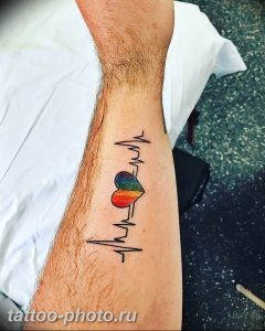 фото рисунка тату пульс 30.11.2018 №047 - photo tattoo pulse - tattoo-photo.ru