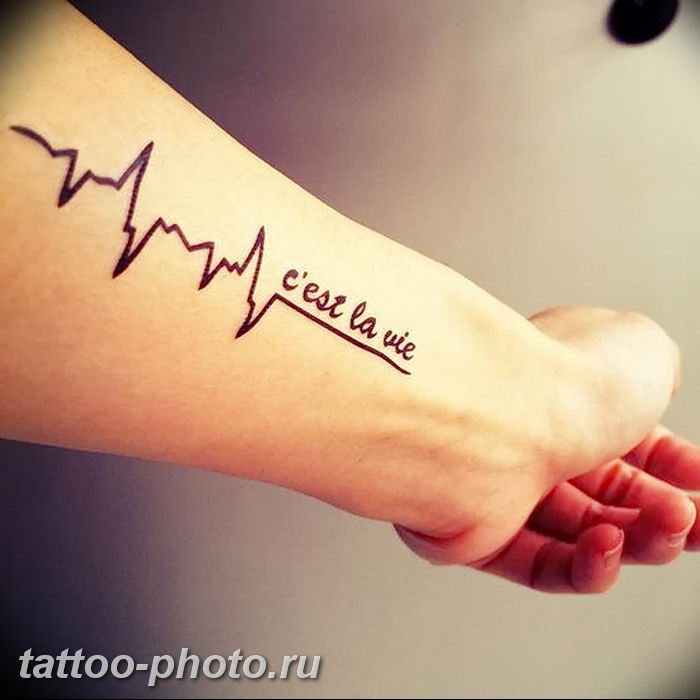фото рисунка тату пульс 30.11.2018 №118 - photo tattoo pulse - tattoo-photo.ru