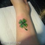 фото тату клевер четырехлистный 24.12.2018 №002 - four leaf clover tattoo - tattoo-photo.ru