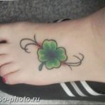 фото тату клевер четырехлистный 24.12.2018 №034 - four leaf clover tattoo - tattoo-photo.ru