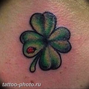 фото тату клевер четырехлистный 24.12.2018 №059 - four leaf clover tattoo - tattoo-photo.ru