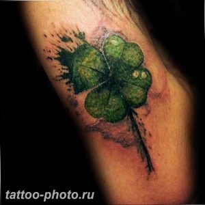 фото тату клевер четырехлистный 24.12.2018 №091 - four leaf clover tattoo - tattoo-photo.ru
