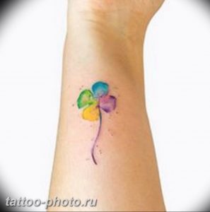 фото тату клевер четырехлистный 24.12.2018 №153 - four leaf clover tattoo - tattoo-photo.ru