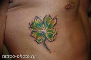 фото тату клевер четырехлистный 24.12.2018 №154 - four leaf clover tattoo - tattoo-photo.ru