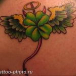 фото тату клевер четырехлистный 24.12.2018 №224 - four leaf clover tattoo - tattoo-photo.ru