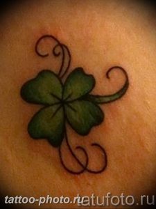 фото тату клевер четырехлистный 24.12.2018 №253 - four leaf clover tattoo - tattoo-photo.ru