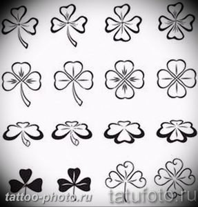 фото тату клевер четырехлистный 24.12.2018 №269 - four leaf clover tattoo - tattoo-photo.ru