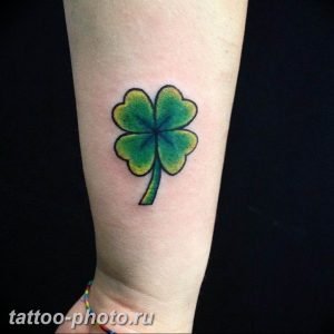 фото тату клевер четырехлистный 24.12.2018 №287 - four leaf clover tattoo - tattoo-photo.ru