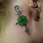 фото тату клевер четырехлистный 24.12.2018 №312 - four leaf clover tattoo - tattoo-photo.ru