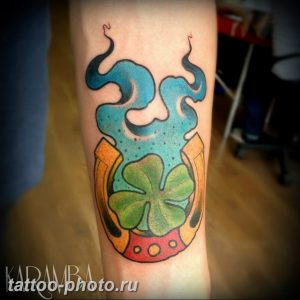 фото тату клевер четырехлистный 24.12.2018 №313 - four leaf clover tattoo - tattoo-photo.ru