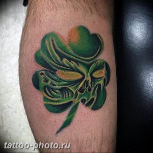 фото тату клевер четырехлистный 24.12.2018 №318 - four leaf clover tattoo - tattoo-photo.ru