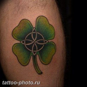 фото тату клевер четырехлистный 24.12.2018 №323 - four leaf clover tattoo - tattoo-photo.ru